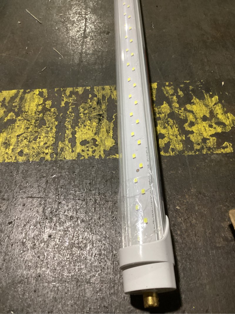 Condition photo showing Good Condition for barrina 8 foot led bulbs, 44w 5500lm 6500k, super bright, t8 t10 t12 led tube lights, fa8 single pin led lights, clear cover, 8 foot led bulbs to replace fluorescent light bulbs (pack of 12) 6500k 8ft-12 packs