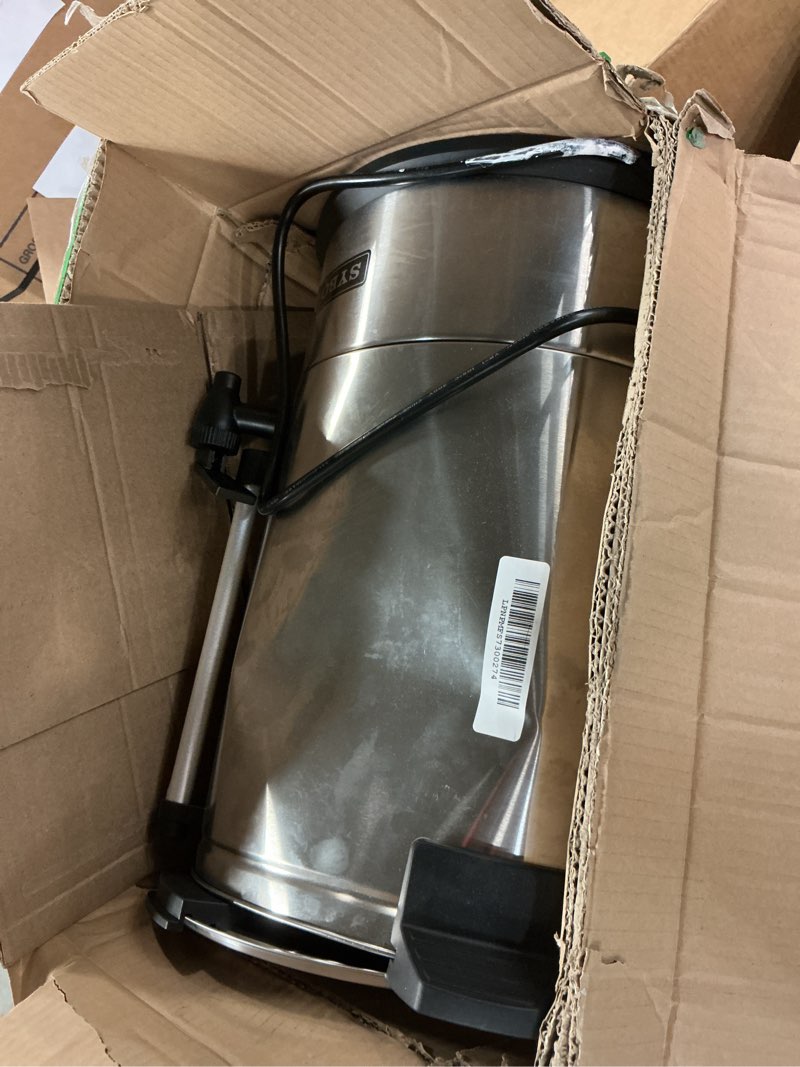 Condition photo showing As Is for SYBO SR-CP-100B Commercial Grade Stainless Steel Percolate Coffee Maker Hot Water Urn for Catering, 100-Cup 16 L, Metallic 16L Metallic