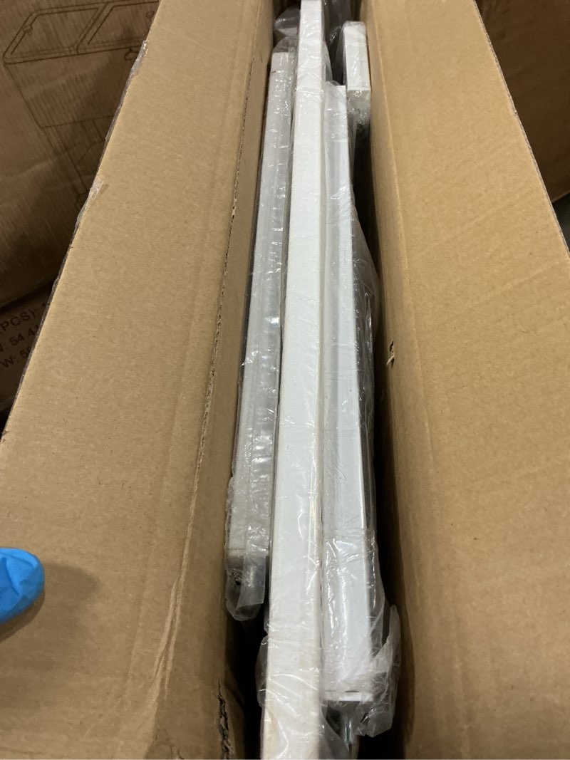 Condition photo showing Good Condition for owlie baby gate with door 66-75 inch, extra wide stair gates for kids adjustable wide dog pet gate stairway large baby gates pressure mount for pets for house stairway doorway white (30.5'' tall) white wide 66-75''