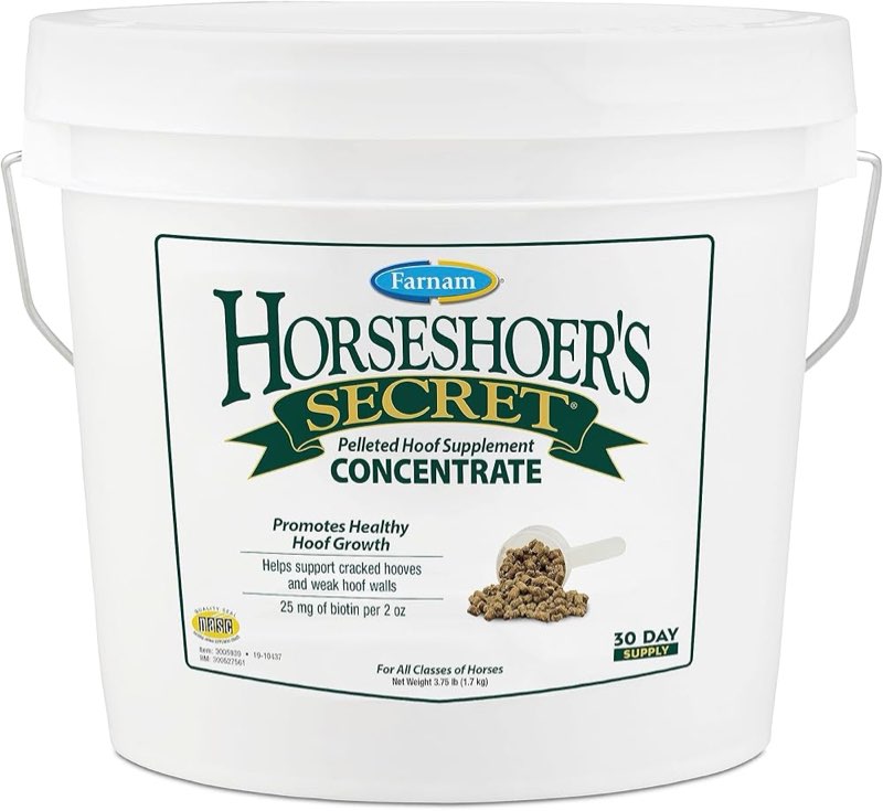 Farnam Horseshoer's Secret Pelleted Hoof Supplements, Promotes healthy hoof growth, maintains hoof walls & supports cracked hooves, 38 lbs., 100 day supply Original formula 38 pounds