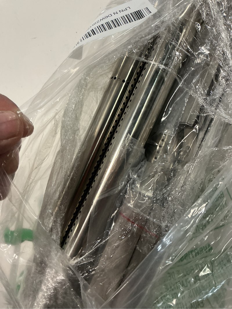 Condition photo showing Good Condition for hiorucet grill replacement parts for kenmore 5 burner 146.47468610, 146.23680310, 146.47469610, kenmore 4 burner 146.34611410, 146.34611411, stainless steel heat plate, pipe burner, carryover tube. 5 burner stainless steel
