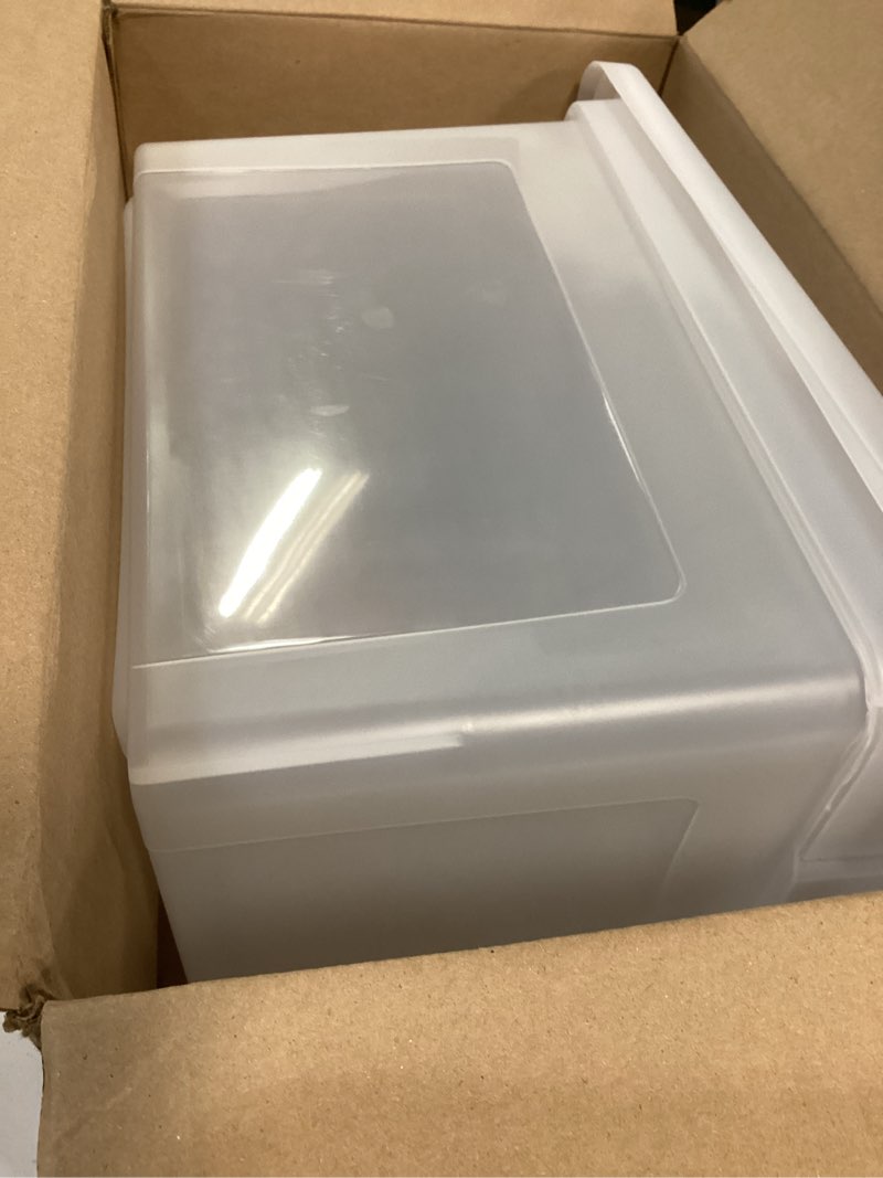 Condition photo showing Good Condition for iris usa file box, plastic file boxes with lids, document organizer for letter/legal file, document box, storage bin for hanging files, secure latching lid stackable bpa-free, clear 35 qt. 1 pack clear - 1 pack