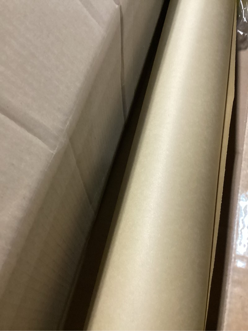 Condition photo showing Good Condition for Vanhench 36"x 2520" (210') Brown Wrapping Paper Roll for Bulletin Board Paper, Kraft Paper, Thanksgiving Christmas Gift Art Craft Bouquet Flower Poster Packing Shipping Moving Supplies, 70GSM 50LB Brown 36" x 210'