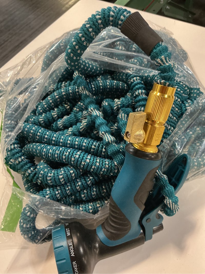 Condition photo showing As Is for 100 ft expandable garden hose - lightweight, ultra flexible, durable, kink-free expanding garden hos
