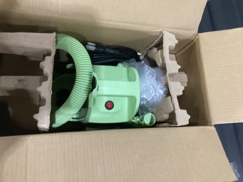 Condition photo showing As Is for bissell little green multi-purpose portable carpet and upholstery cleaner, car and auto detailer, with exclusive specialty tools, green, 1400b