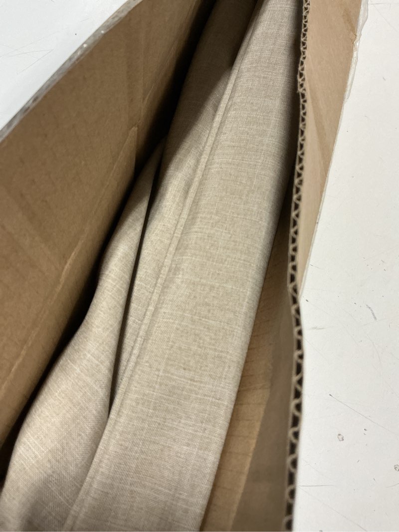 Condition photo showing As Is for CHICOLOGY Roman Shades for Windows, Window Treatments, Roman Shades, Roman Window Shades, Room Darkening Shades, Window Shades, 34" W X 48" H, Belgian Flax (Privacy & Light Filtering) Belgian Flax (Privacy & Light Filtering) 34"W x 48"H