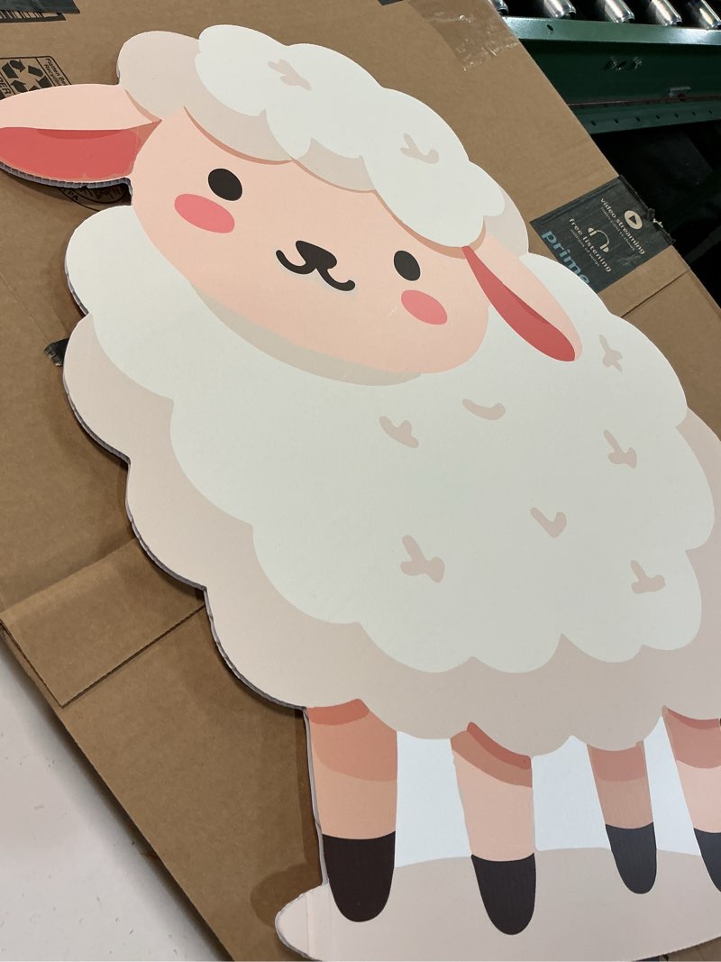 Condition photo showing As Is for 4 pcs large farm animals decorations 22.4 inch cute animal cutouts cartoon backdrop for farm birthday party supplies baby shower decorations photo booth props gifts