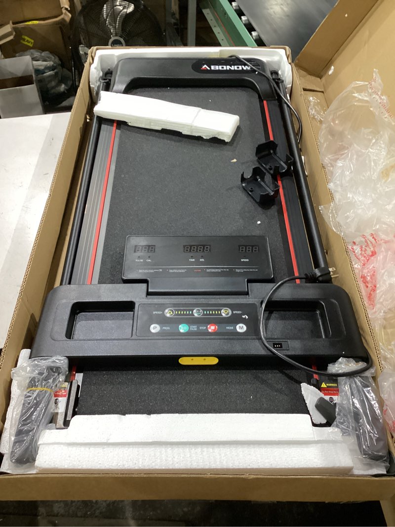 Condition photo showing Good Condition for abonow foldable treadmill for home small with incline - 3.0hp quiet walking pad treadmill with handles, 300lbs capacity, home office 3-in-1 portable treadmills for running jogging walking black