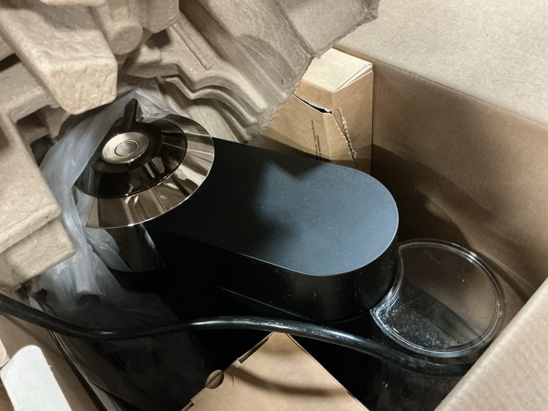 Condition photo showing Good Condition for Nespresso Vertuo Next Deluxe Coffee and Espresso Maker, Pure Chrome with Aeroccino Milk Frother,1.1 liter, Black,Dark Chrome Chrome Machine + Milk Frother