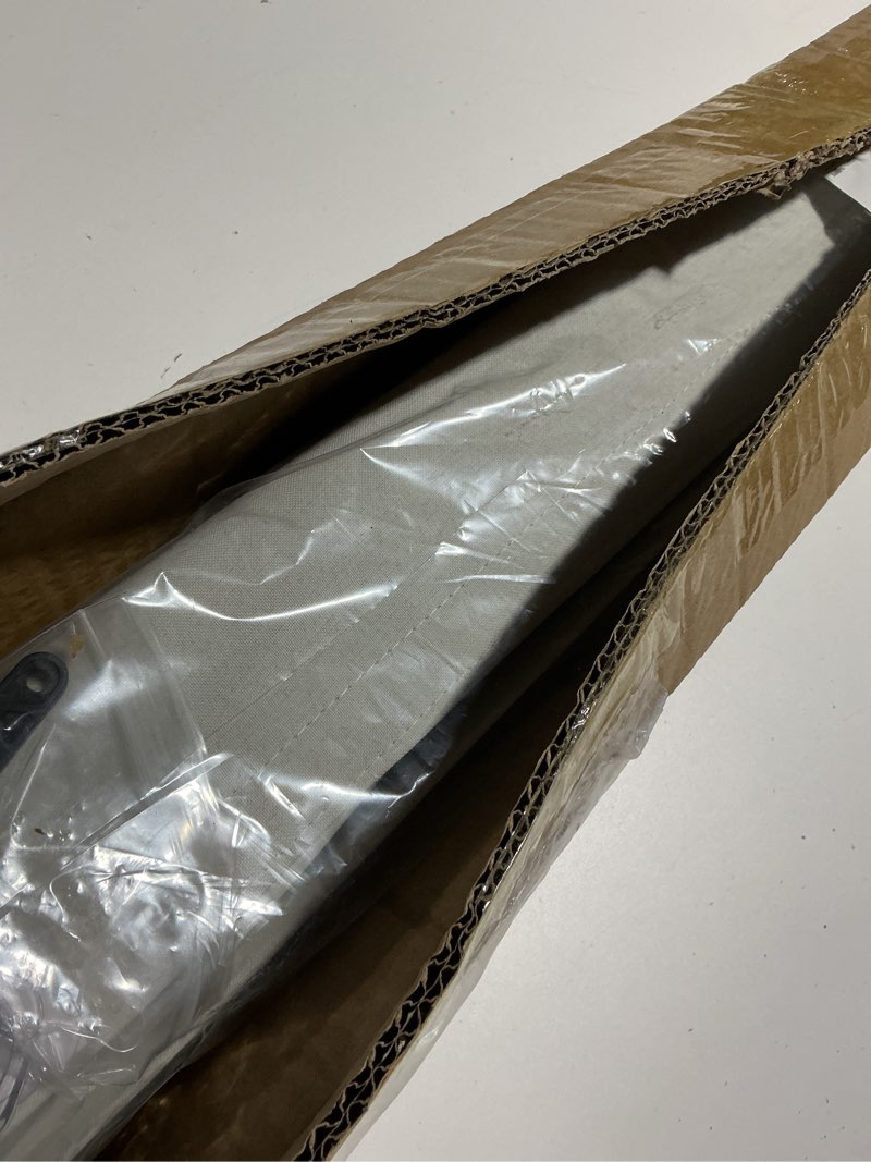 Condition photo showing Good Condition for No Drill Top Down Bottom Up Roman Shades for Windows, 37" W x 64" H, Natural Natural 37" W x 64" H