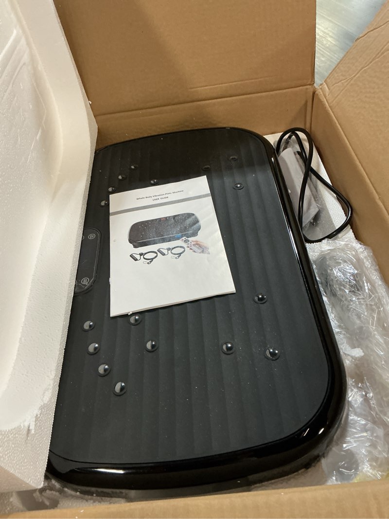 Condition photo showing As Is for Vibration Plate Exercise Machine, Vibration Plate for Lymphatic Drainage 330 Lbs Capacity Whole Body Vibration Platform Machines Helps Weight Loss Shaping Toning Wellness Black