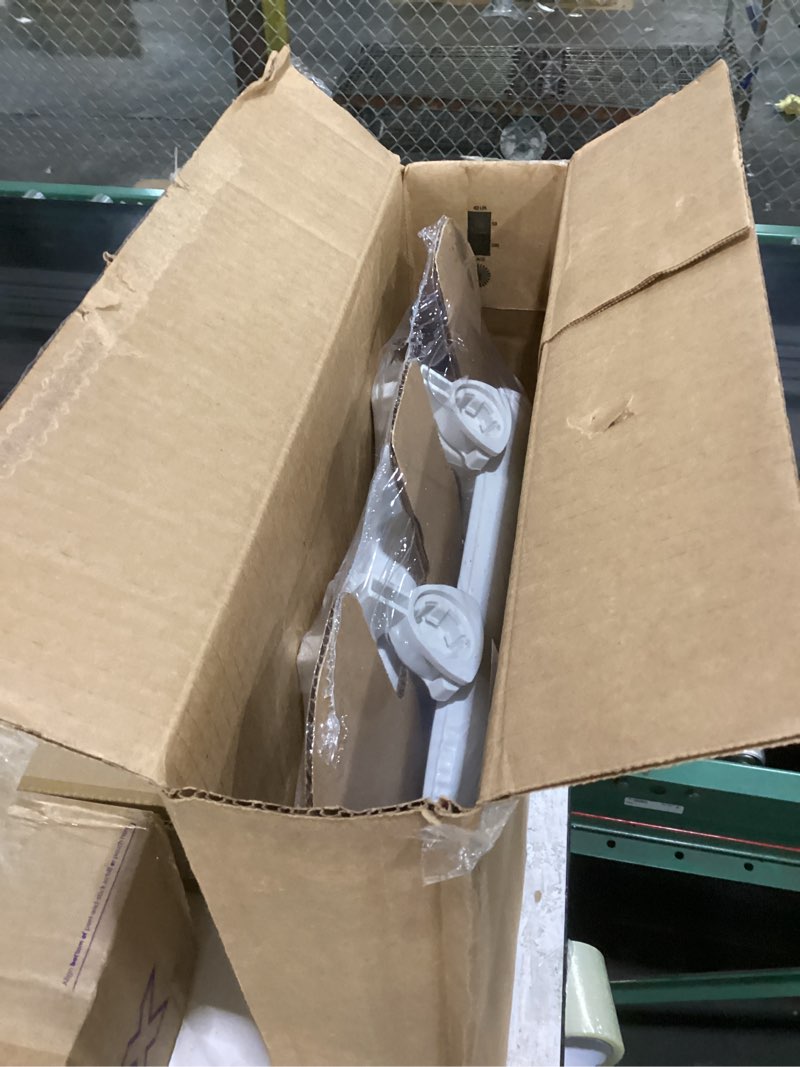 Condition photo showing New/Like New for mayfair padded toilet seat, cushioned soft vinyl over wood core seat, secure hinges, easy clean, elongated, white elongated white toilet seat