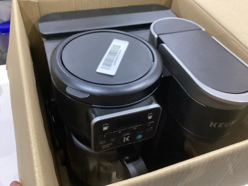 Condition photo showing As Is for keurig k-duo hot & iced single serve & carafe coffee maker, multistream technology, 72oz reservoir (gen 2)