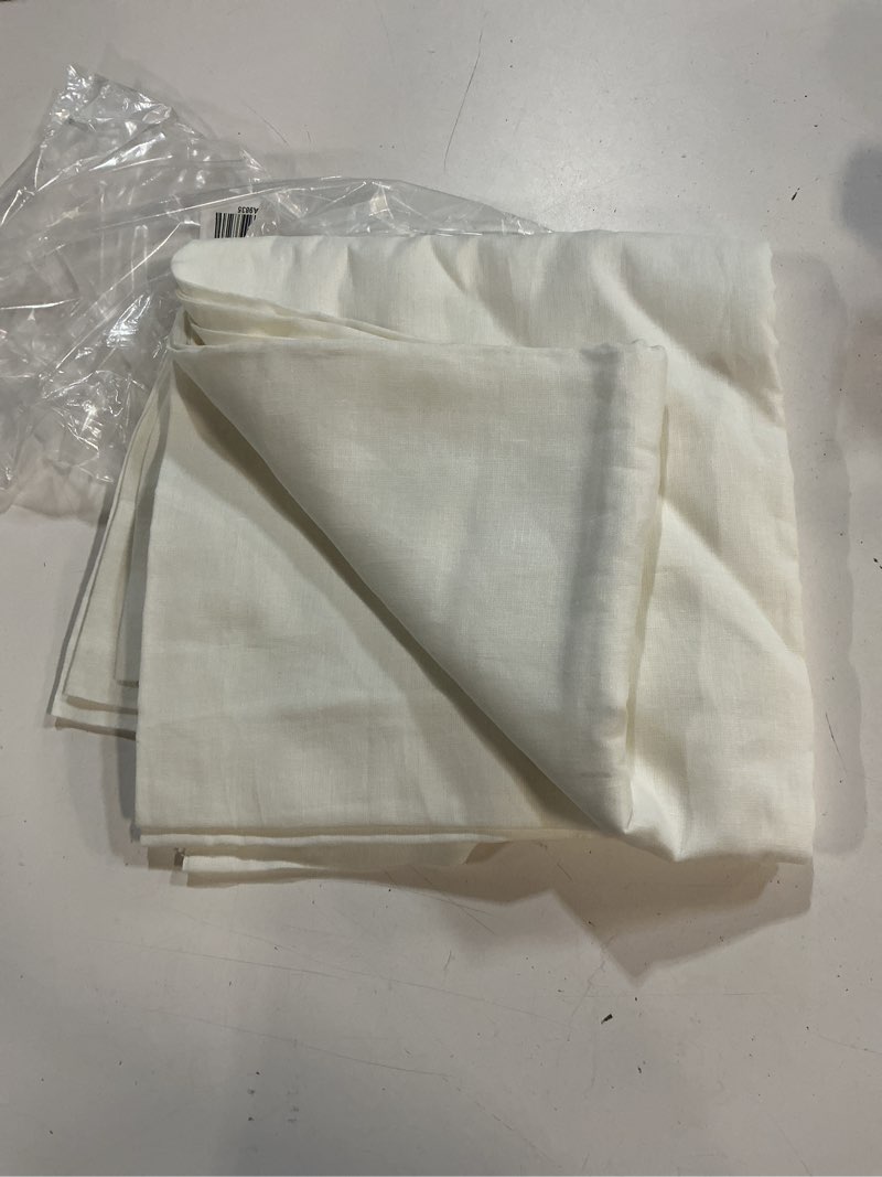Condition photo showing Good Condition for quince european linen room darkening curtain - single panel color white size: 48x96