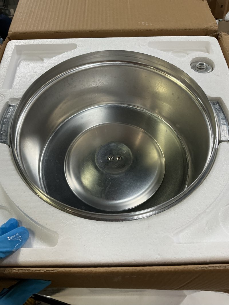 Condition photo showing As Is for West Bend 33600 Coffee Urn Commercial Highly-Polished Aluminum NSF Approved Features Automatic Temperature Control Large Capacity with Fast Brewing and Easy Clean Up, 100-Cup, Silver