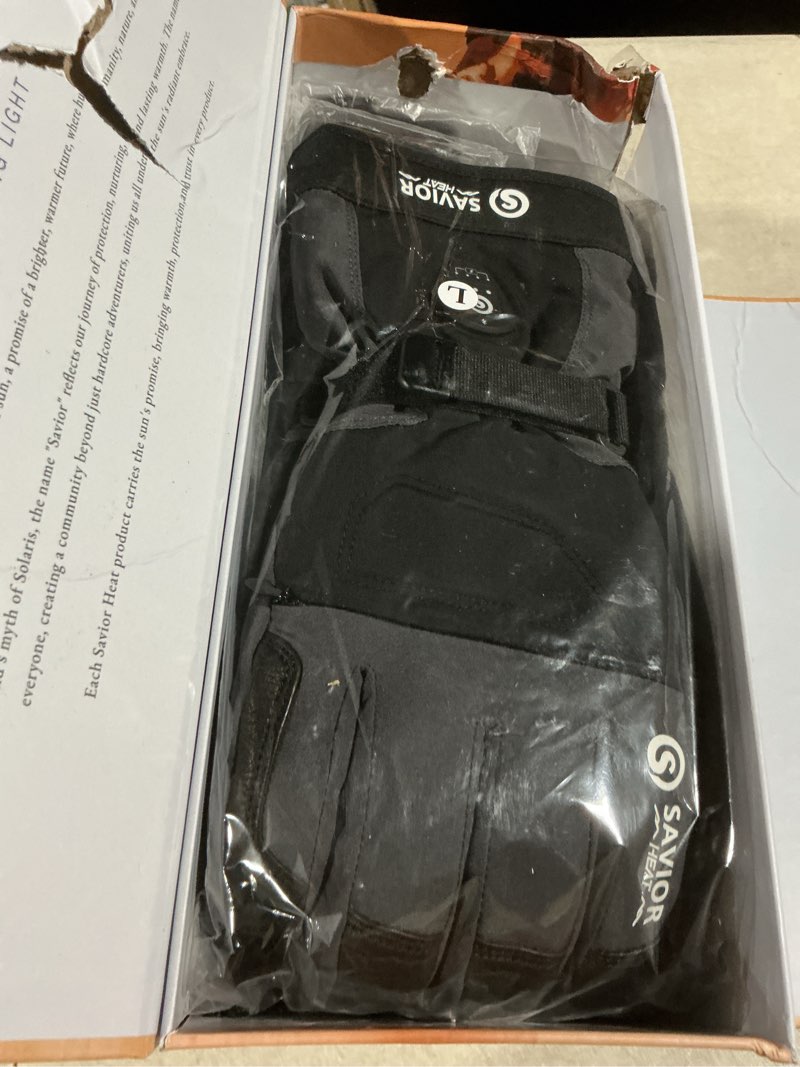 Condition photo showing Good Condition for SAVIOR HEAT 3.0 Heated Ski Gloves for Men&Women,7.4V 3000mAh Anti-Freeze Battery, PD Fast Charging&Bluetooth APP Control,Waterproof Goat Leather,3M Thinsulate for Skiing Motorcycle BLACK Large