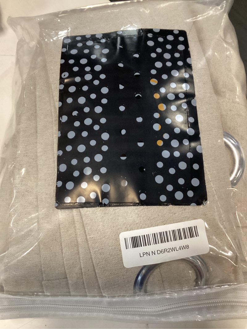Condition photo showing New/Like New for 100% blackout natural linen curtains 95 inches long for bedroom, farmhouse lightweight completely blackout window treatment thermal insulated drapes for living room, natural, w52 x l95, 2 panels natural 52"w x 95"l (pack of 2)