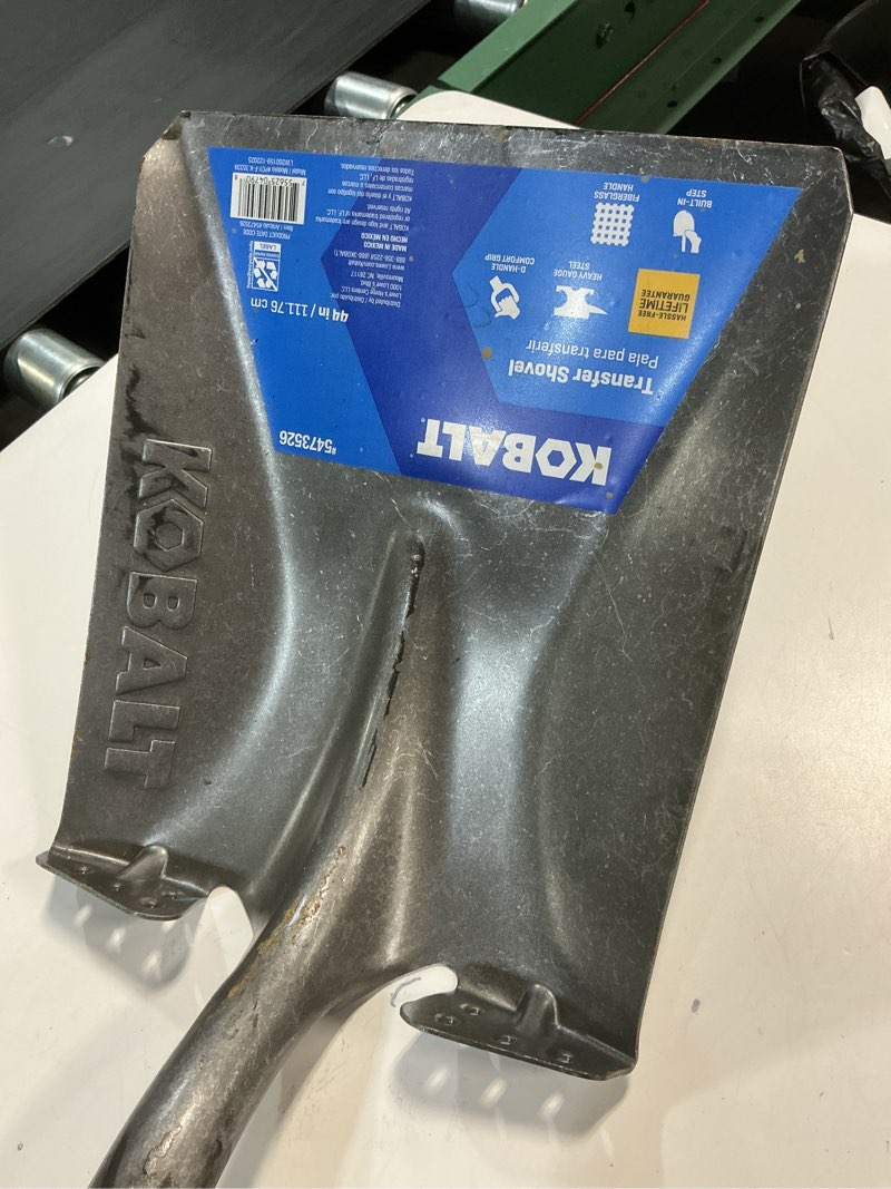 Condition photo showing As Is for kobalt 20.5-in fiberglass d-handle transfer shovel