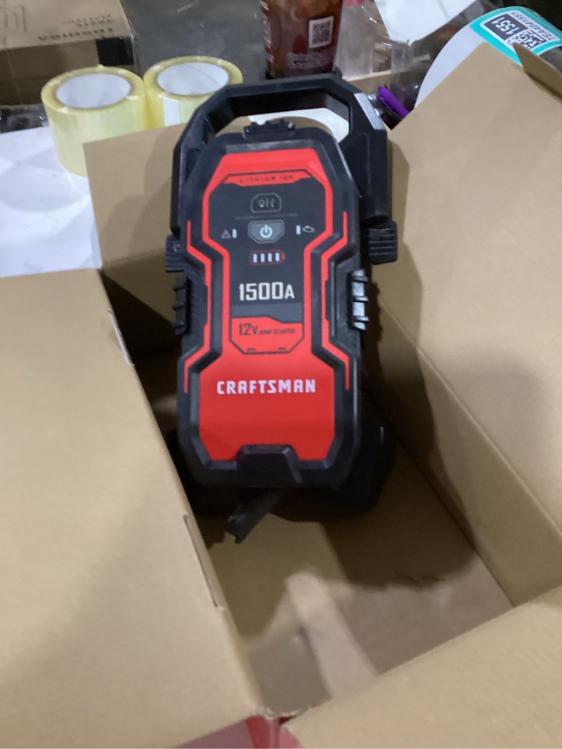 Condition photo showing New/Like New for CRAFTSMAN 1500A Lithium Car Battery Jump Starter and Portable Power Pack/Jump Box, 3-in-1 Solution, 2.4A USB Charging, for 12V Power Sport, Automotive, and Marine Batteries, CMXCESM264 1500 Amp