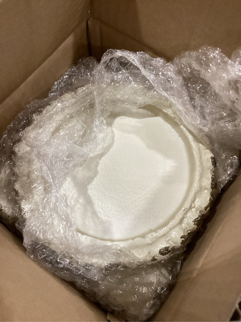 Condition photo showing Good Condition for SOFE Column Pedestal Stand for Decoration Display, Distressed White Small Plant Stand, Large Candle Stand, Column Side Table, Classic Plinth Bases for Wedding Party Home Garden Round