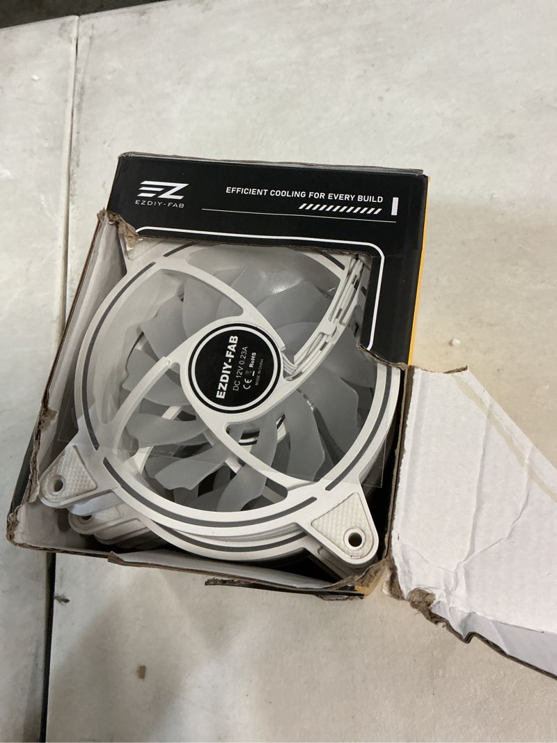 Condition photo showing Good Condition for ezdiy-fab white moonlight 120mm rgb case fan with fan hub x and remote,motherboard aura sync,speed control, argb fan for pc , desktop case-6 pack white 6 pack