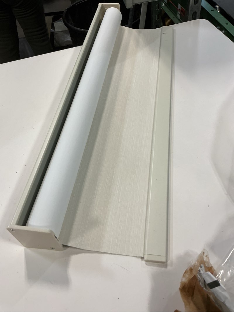 Condition photo showing As Is for Blackout Roller Shades Blinds Cordless for Windows Pull Down Room Darkening Door Blinds with Thermal Insulated Easy to Install for Living Room,Bedroom,Home,Office Bathroom Beige 31" W x 72" H