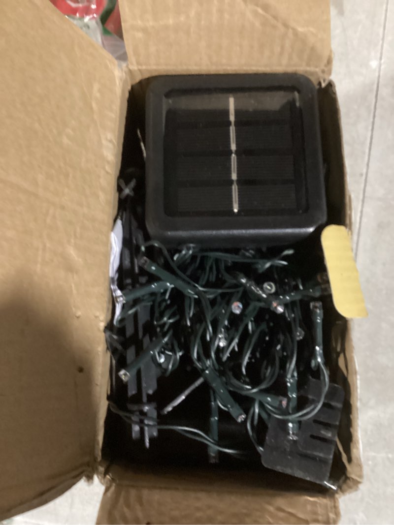 Condition photo showing Good Condition for 4 Pack 180FT Solar Christmas Lights Outdoor Waterproof, Super Bright 320 LED Solar String Lights with 8 Lighting Modes, Green Wire Solar Twinkle Tree Lights for Outside Xmas Party(Red and White) 4 PACK Red and White