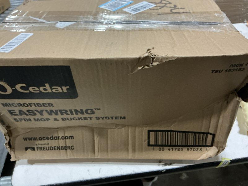 Condition photo showing Good Condition for O-Cedar EasyWring Microfiber Spin Mop, Bucket Floor Cleaning System, Red, Gray, Standard Easywring Spin Mop & Bucket