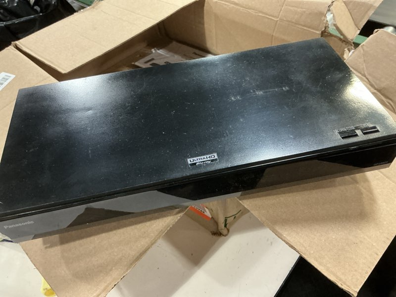 Condition photo showing As Is for panasonic streaming blu ray dvd player, 4k blu ray player with dolby vision and hdr10+ ultra hd premium video playback, hi-res audio, voice assist - dp-ub820-k (black)