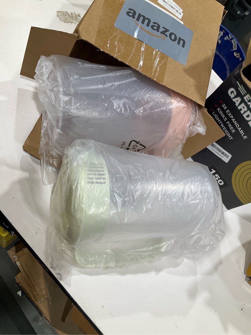 Condition photo showing Good Condition for 2pcs plastic pitcher with lid large clear water carafe jug ice tea pitcher lemonade juice beverage jar with strainer cover handle measurements for hot cold coffee drink (pink, green,1 gallon/4l) pink, green 1 gallon/4l
