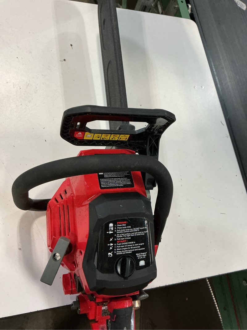Condition photo showing As Is for craftsman s1800 42-cc 2-cycle 18-in gas chainsaw
