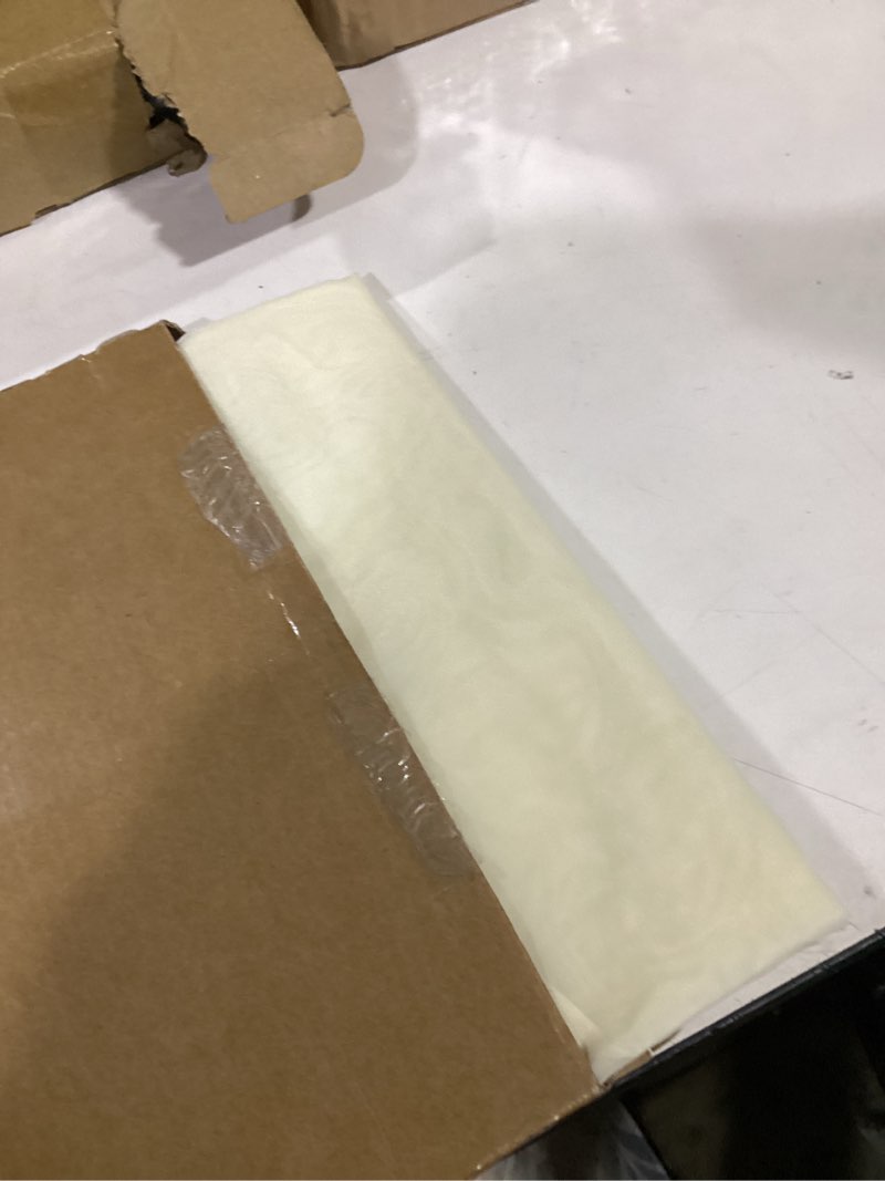 Condition photo showing New/Like New for owenie cream sheer curtains 84 inches long 2 panels set for bedroom living room, soft solid living room sheer curtain, rod pocket light filtering curtains, 2 pcs each 42“ w x 84" l,cream cream 42"w x 84"l (pack of 2)