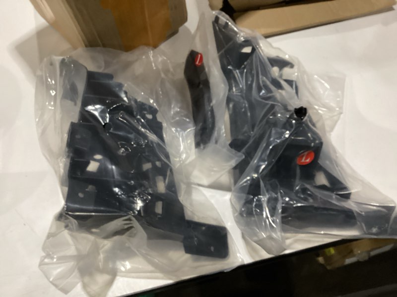 Condition photo showing New/Like New for front driver and passenger side bumper bracket upper and lower for jeep cherokee 2014-2018