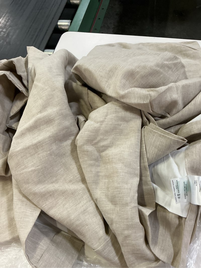 Condition photo showing Good Condition for european linen curtain, 96x120, flax