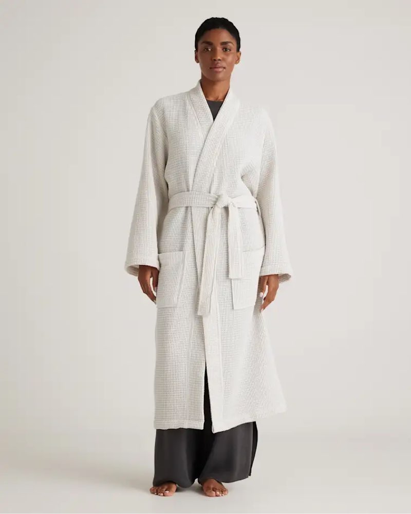 organic turkish waffle robe  size small 
