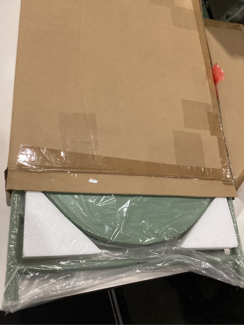 Condition photo showing New/Like New for EKNITEY 2 Tier End Table - Metal Side Table Waterproof Small Sofa Coffee Side Tables Bedroom Indoor Outdoor with Removable Tray for Living Room Bedroom Balcony and Office (Atrovirens)