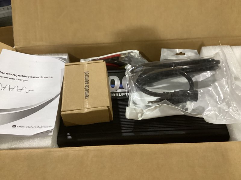 Condition photo showing As Is for (similar to )belttt 2000w 24v inverter pure sine wave inverter 24v dc to 120v ac for solar, off-grid, rv, truck,power inverter, dual ac and 20a socket, 5v 2.1a usb, hardwire port, remote controller, surge 4000w