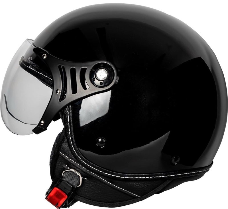 yesmotor 3/4 motorcycle helmets retro open face vespa scooters helmet with clearyesmotor