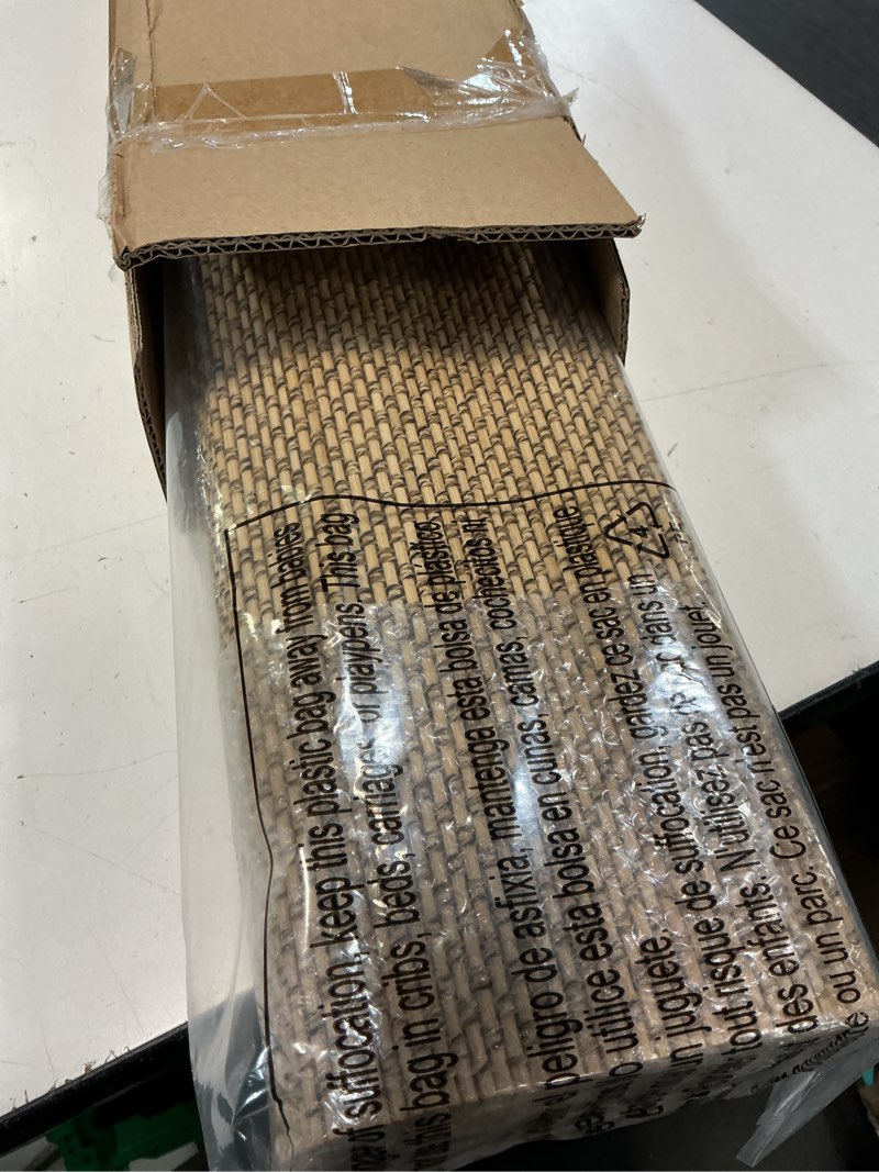 Condition photo showing Good Condition for lazblinds no drill cordless bamboo roman shades, light filtering blinds for indoor windows, roll up bamboo blinds for home, 25" w x 64" h, star-brown star-brown 25"w x 64"h