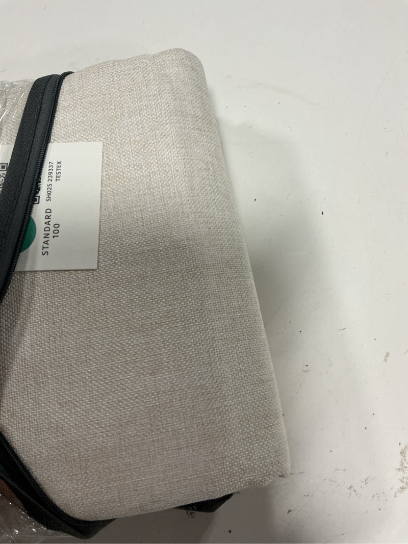 Condition photo showing Good Condition for linen textured total blackout curtains for bedroom 84 inches long, cream | 100% blackout shield, back tab/rod pocket living room drapes, thermal insulated blackout curtains 2 panels set, 50"w x 84"l