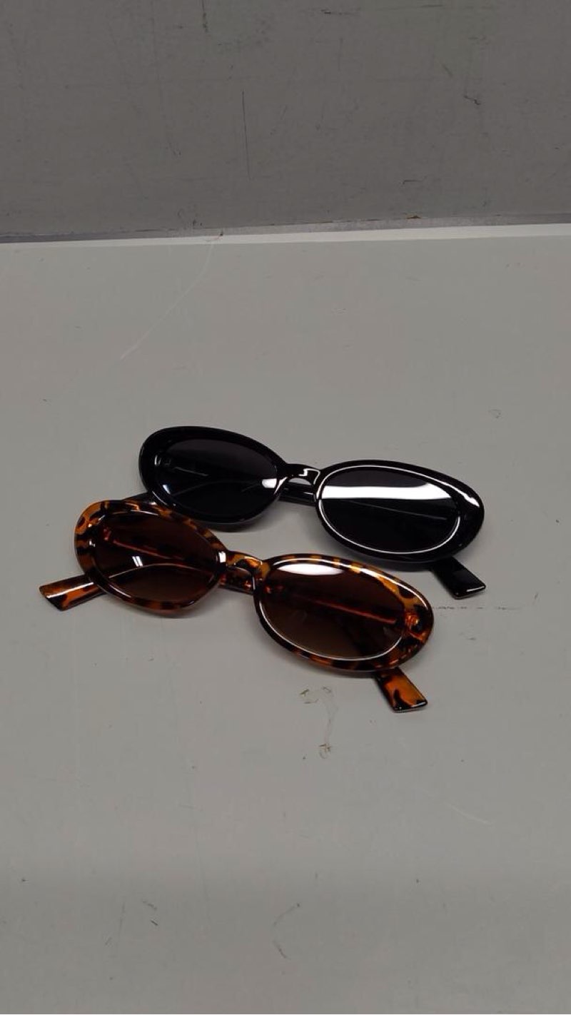 (4PCS) miyya 2025 Polarized Oval Sunglasses with UV Protection - Multiple Trendy Colors & Patterns (Black/Leopard Beige)