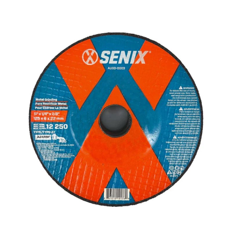 5" x 1/4" x 7/8" grinding disc t27 - 5 pack