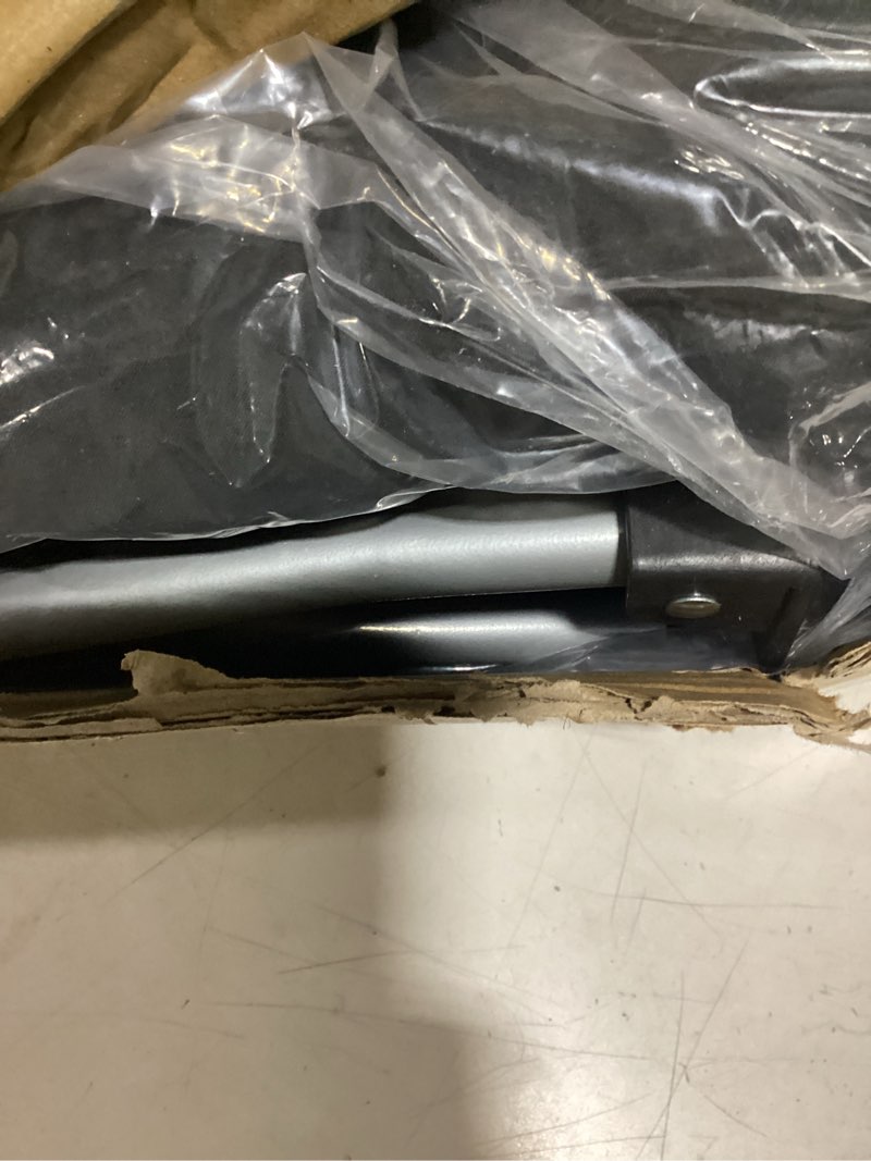 Condition photo showing As Is for ZENPETIO Camping Cot for Adults, Heavy-Duty Portable Cot Bed with Mattress, Foldable Padded Sleeping Cots for Camping Travel Tent Day Bed Outdoor & Home Guest, Max Load 500 LBS, 75x28x15” Basic - 75x28x15" Gray Frame + Onyx Cushion