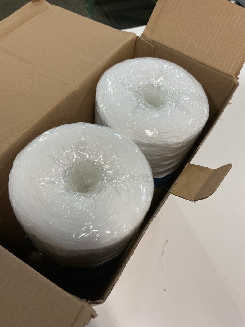 Condition photo showing New/Like New for pureplus 5 micron 10 x 4.5 whole house string wound sediment filter for well water, replacement cartridge for 84637, wpx5bb97p, pc10, 355214-45, 355215-45, wp10bb97p, wp5bb97p, 2pack 5 micron 2 count (pack of 1)
