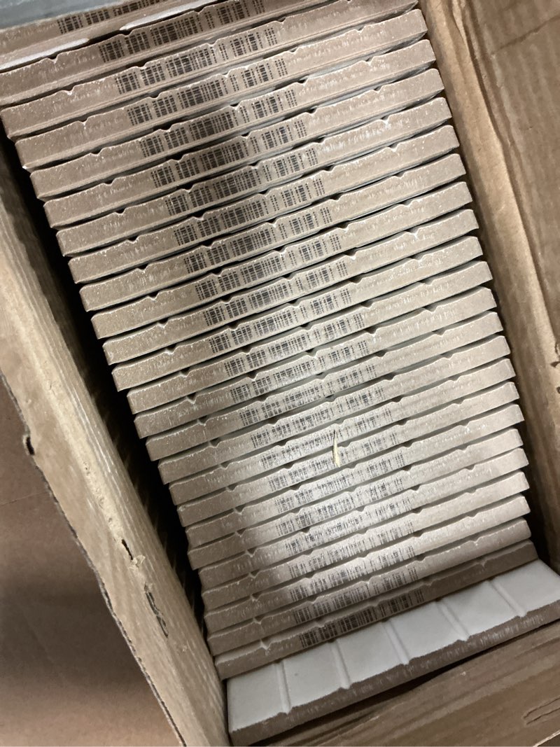 Condition photo showing Good Condition for princess bianco 5 in. x 10 in. polished porcelain fluted subway wall tile (8.71 sq. ft./case)