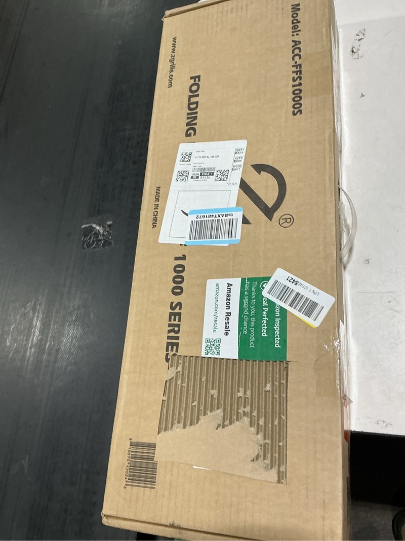Condition photo showing Good Condition for z grills folding front shelf for 700 series pellet grills, steel grill accessory for outdoor bbq, food prep and extra storage ffs700s