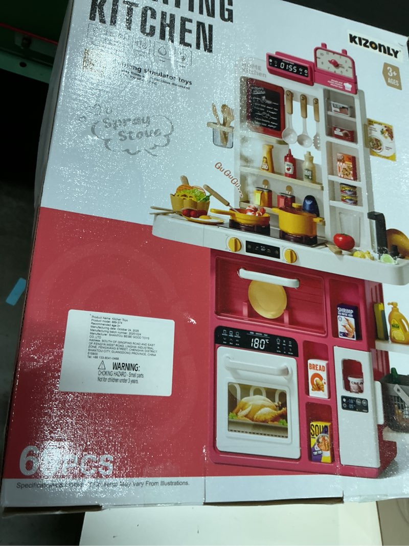 Condition photo showing New/Like New for kids kitchen set, 88pcs play kitchen set for toddlers 3-5, cooking stove,toys accessories with light and sound, pretend kitchen toys birthday gifts playset for girls 1 2 3 4 5 year old
