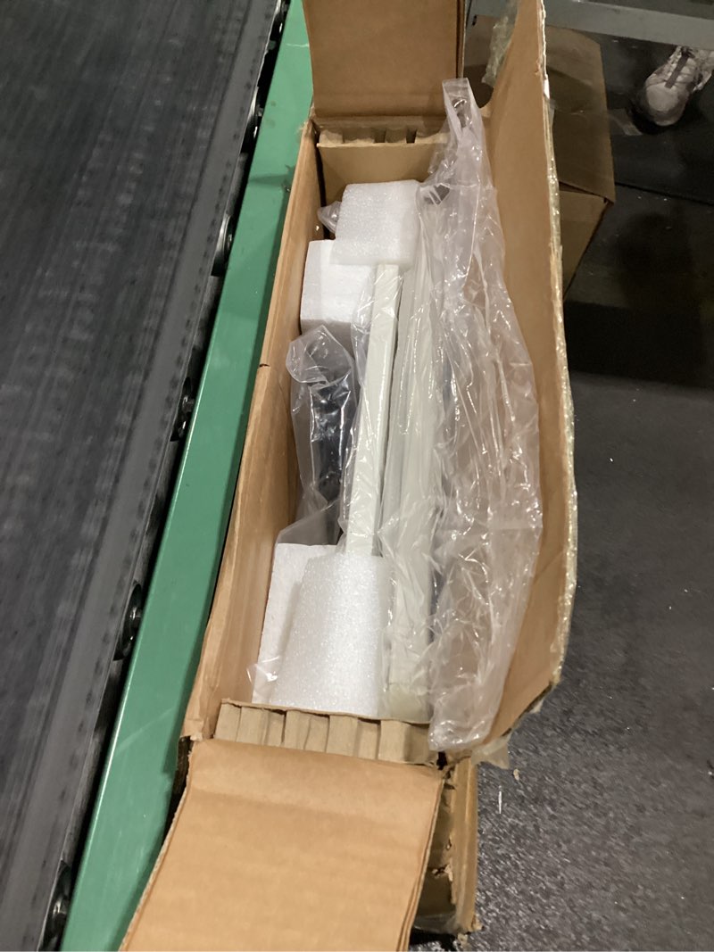 Condition photo showing Good Condition for Overbed Table with Wheels, Pneumatic Height Adjustable Overbed Bedside Table, Tilting Desktop Mobile Standing Desk, Rolling Laptop Desk for Bed, Sofa, or Hospital Use (White)