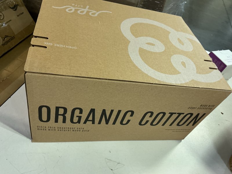 Condition photo showing New/Like New for 100% Organic Overnight Pads for Women, Ultra Thin Extra Heavy Flow Menstrual Sanitary Napkins with Wings Cotton Extra Coverage Period-Pads Super Absorbency Feminine Pad (Overnight, Size 5, 72 Ct) Overnight (Size 5) Overnight, Size 5, 72 Count