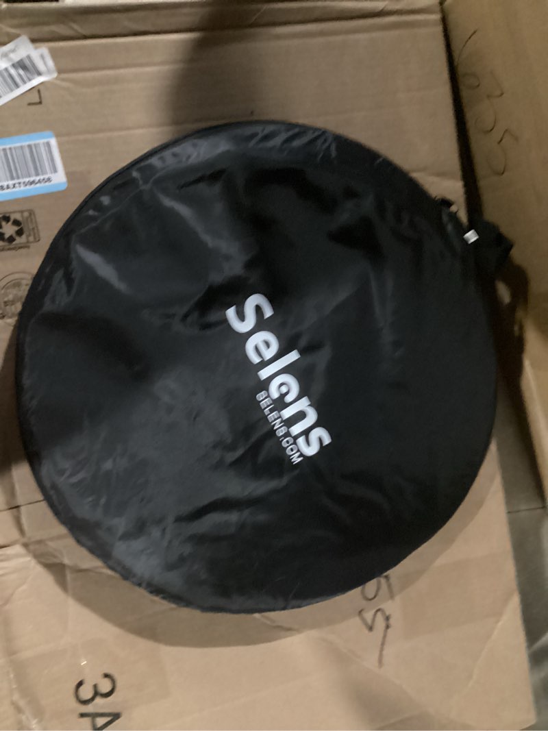 Condition photo showing New/Like New for Selens Pop Up Backdrop Collapsible Background 2-in-1 Backdrop with Carry Bag, for Photo Studio Portrait Video Conference Vlog YouTube Live Streaming,Blue Grey, 39x59/1x1.5m 39 x 59 inches Blue Grey